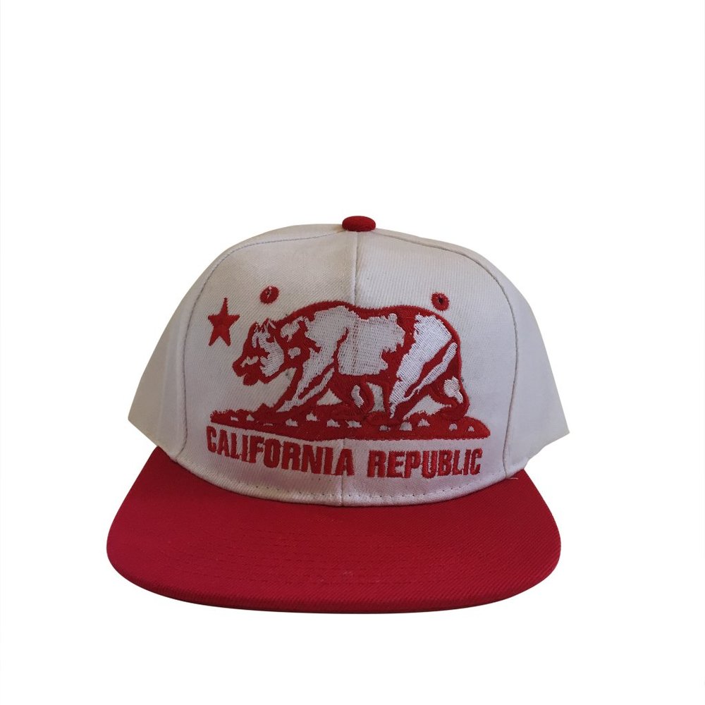 New California Republic Snapback Hat Red/White